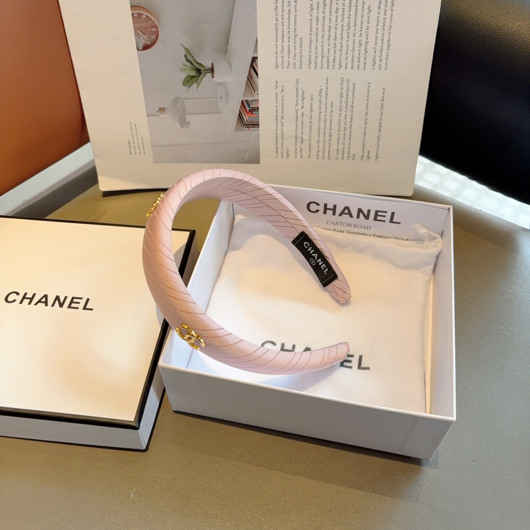 CHANEL シャネル ヘッドバンド 本革 ファッション ベージュ ブラック ホワイト 全3色 - 画像 6