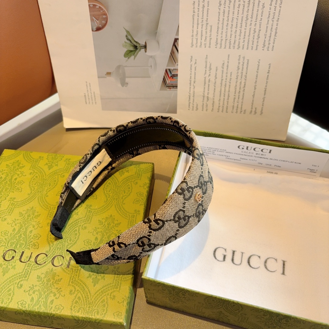 GUCCI グッチ ヘアバンド 本革 通勤 通学 全2色 - 画像 8