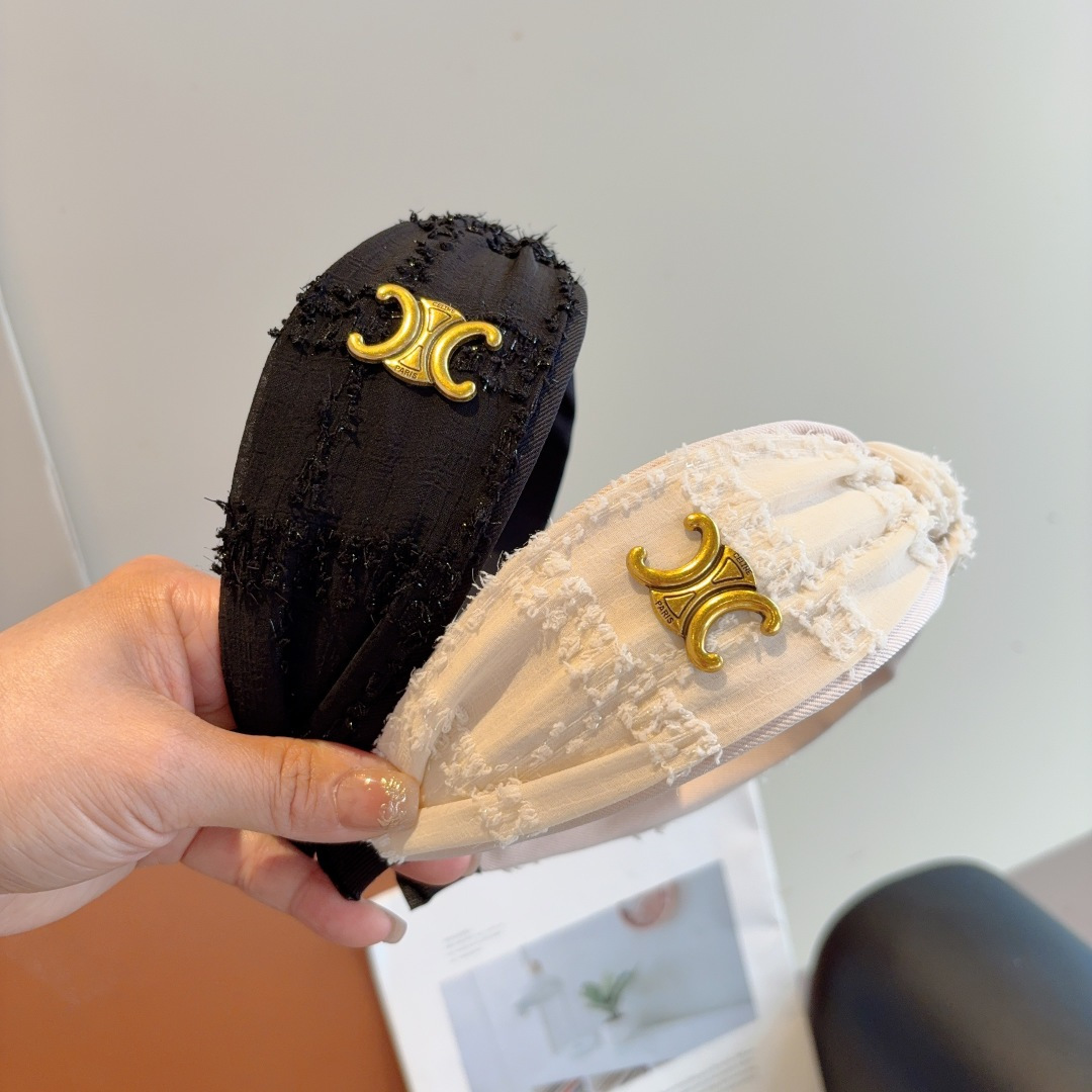 CELINE シャネル ヘアアクセサリー 本革 フランネル 通勤 全2色 - 画像 2