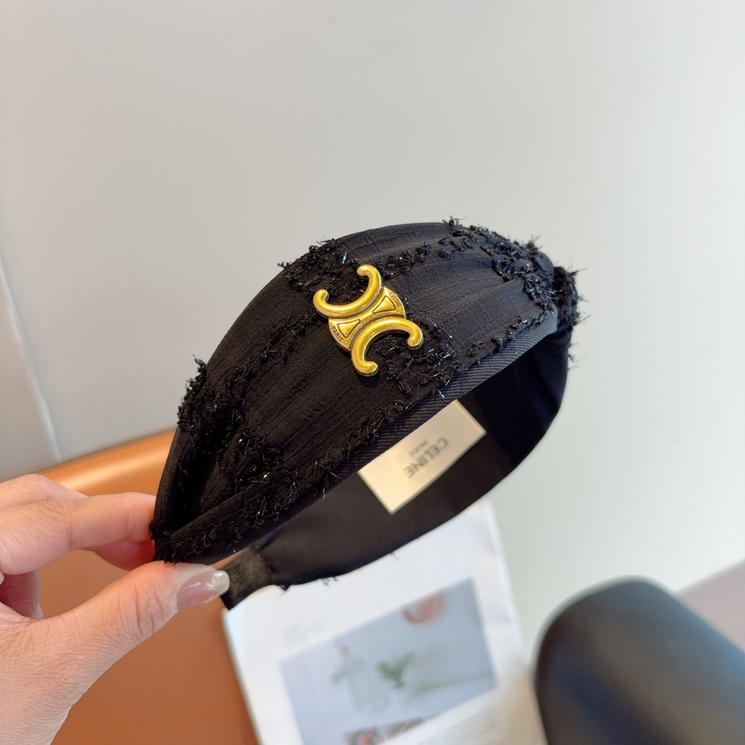 CELINE シャネル ヘアアクセサリー 本革 フランネル 通勤 全2色 - 画像 4