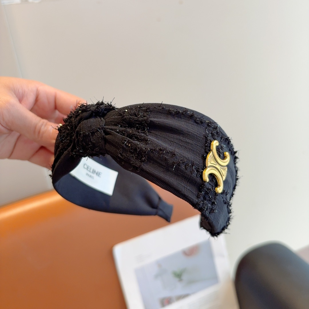 CELINE シャネル ヘアアクセサリー 本革 フランネル 通勤 全2色 - 画像 6