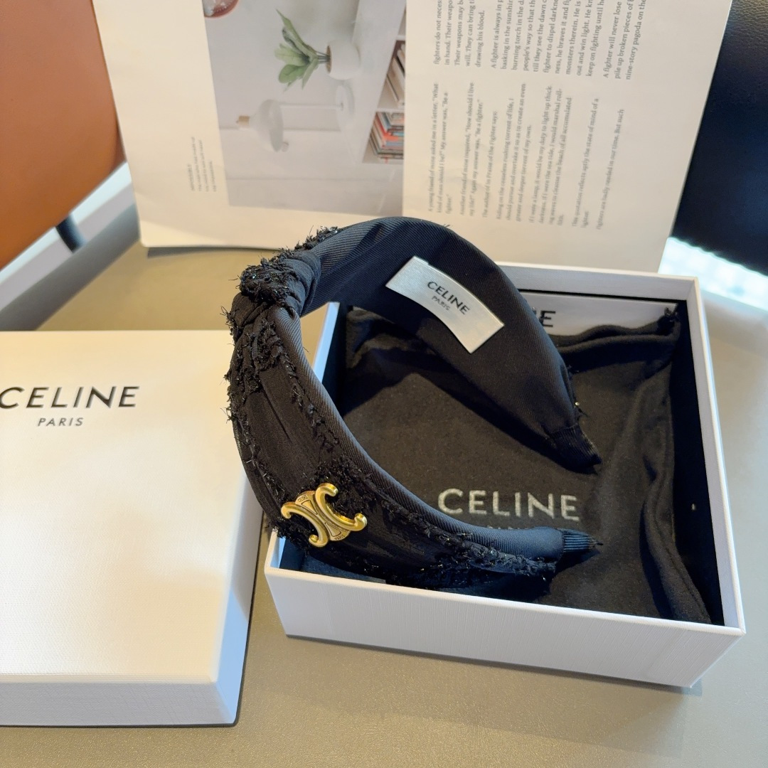 CELINE シャネル ヘアアクセサリー 本革 フランネル 通勤 全2色 - 画像 7
