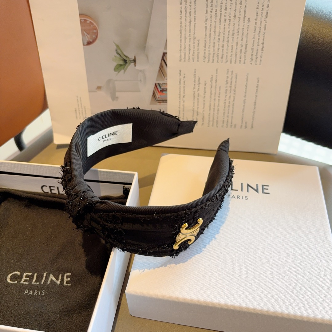 CELINE シャネル ヘアアクセサリー 本革 フランネル 通勤 全2色 - 画像 8