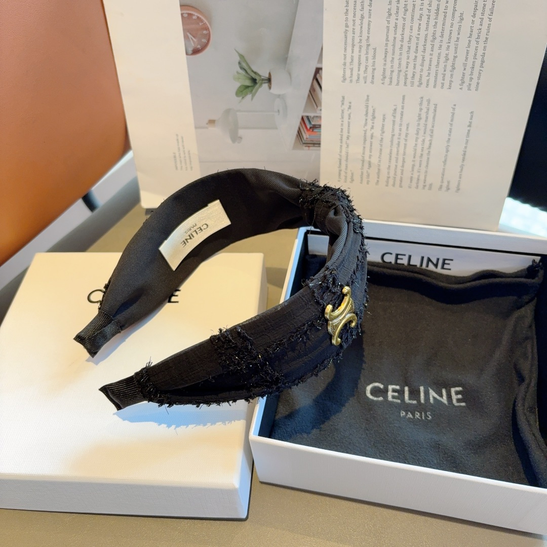 CELINE シャネル ヘアアクセサリー 本革 フランネル 通勤 全2色 - 画像 9