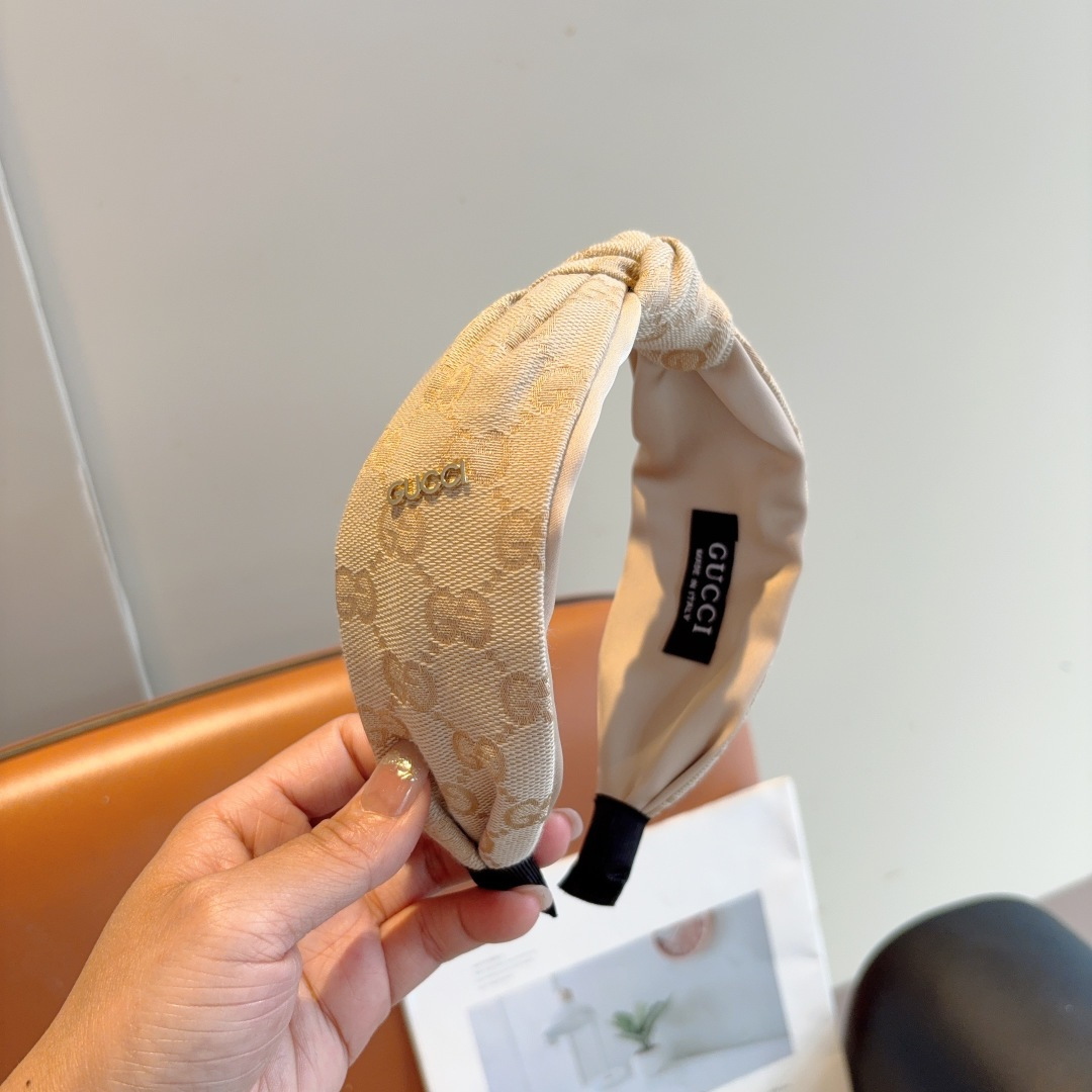 GUCCI グッチ ヘアバンド ボリューム ブランド トゥルーファン ブラウン 全1色 - 画像 2