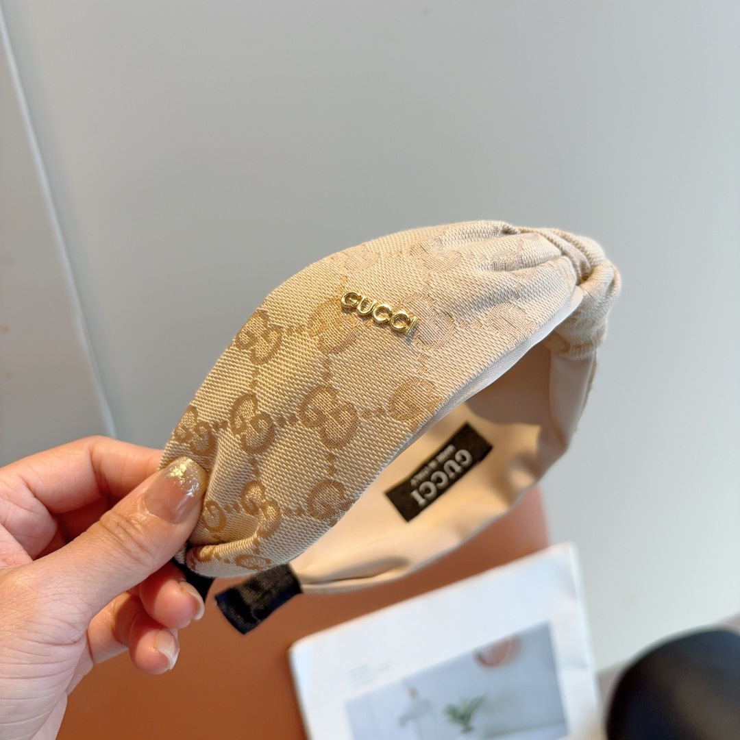 GUCCI グッチ ヘアバンド ボリューム ブランド トゥルーファン ブラウン 全1色 - 画像 4