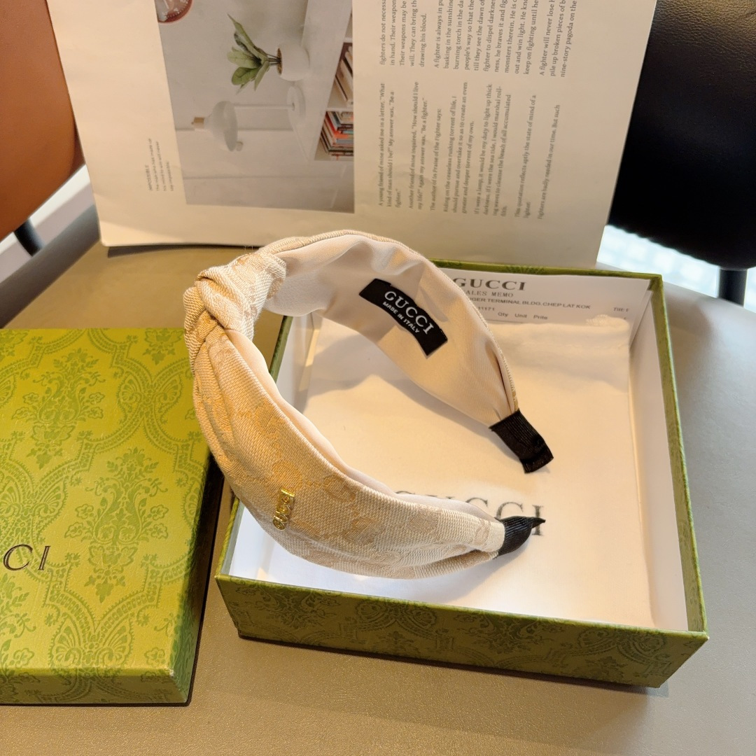 GUCCI グッチ ヘアバンド ボリューム ブランド トゥルーファン ブラウン 全1色 - 画像 6