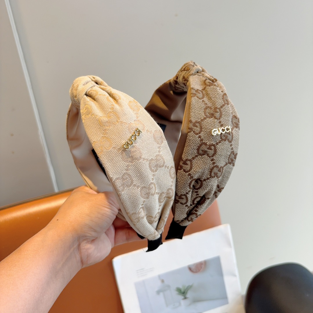 GUCCI グッチ ヘアバンド ボリューム ブランド トゥルーファン ブラウン 全1色 - 画像 9