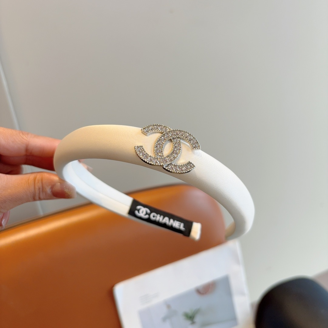 CHANEL シャネル ヘアバンド 本革 ブランド シルク 全3色 - 画像 5