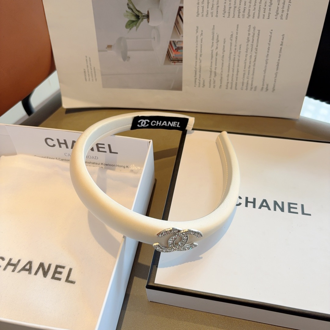 CHANEL シャネル ヘアバンド 本革 ブランド シルク 全3色 - 画像 6