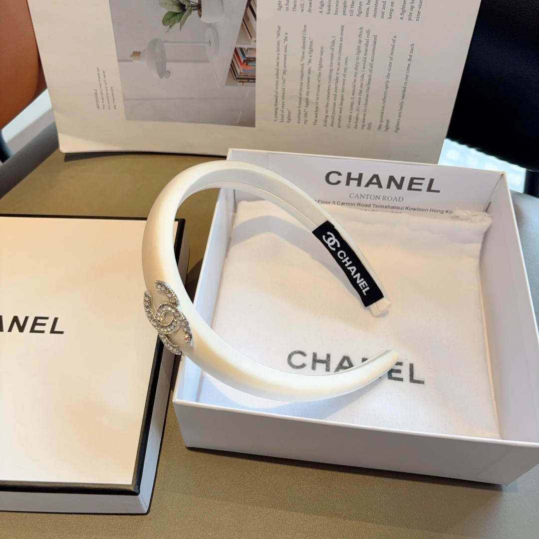 CHANEL シャネル ヘアバンド 本革 ブランド シルク 全3色 - 画像 7