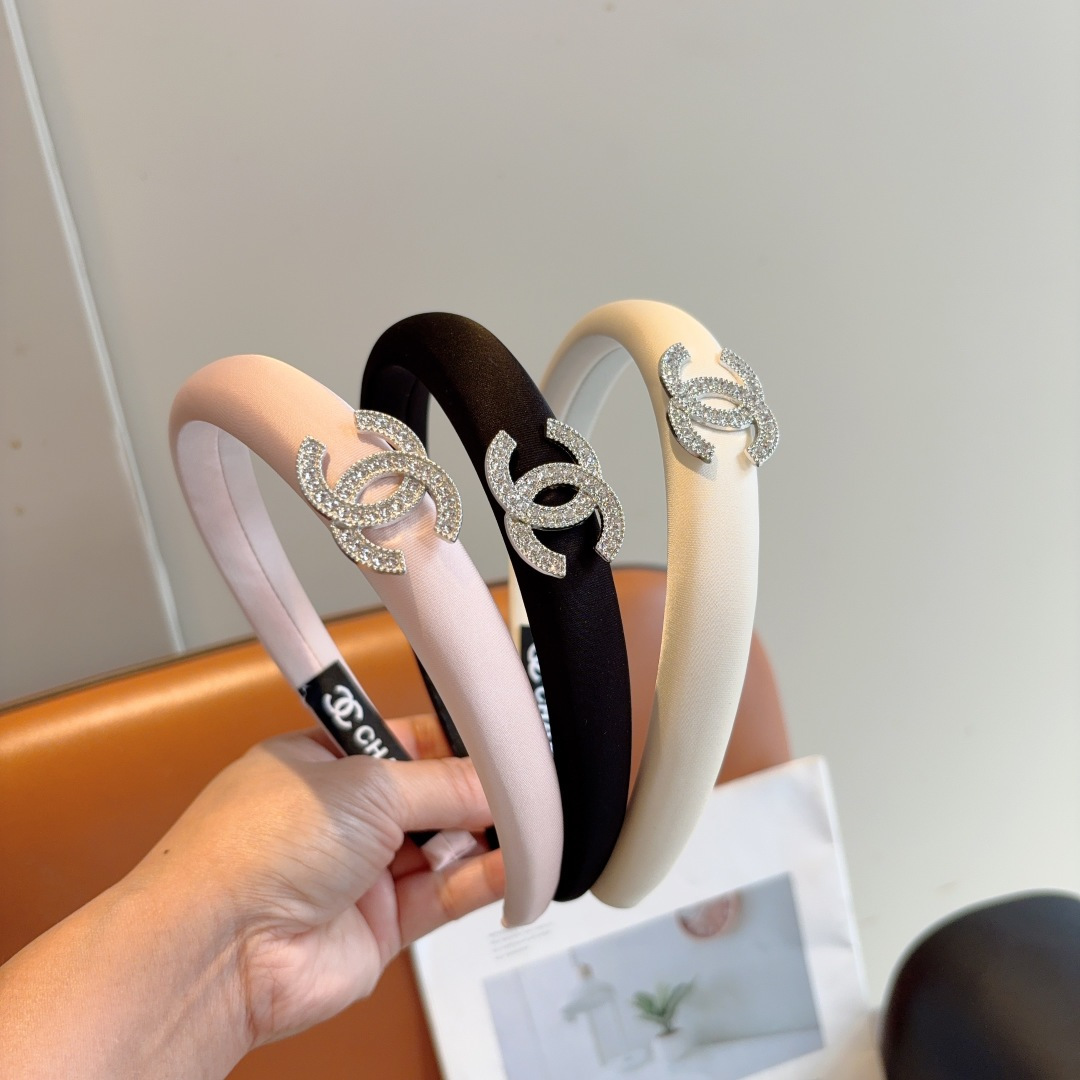 CHANEL シャネル ヘアバンド 本革 ブランド シルク 全3色 - 画像 9