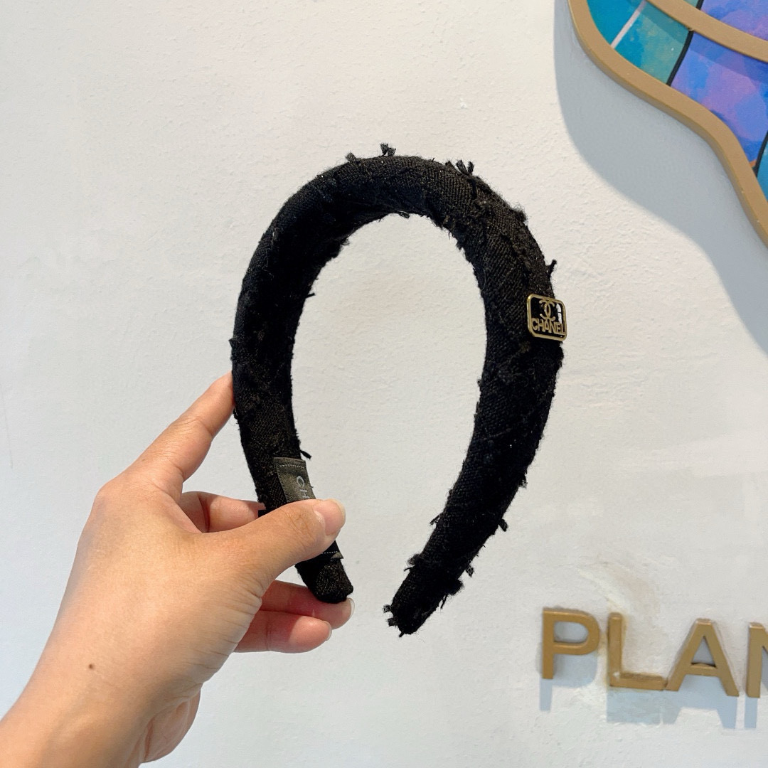 CHANEL シャネル ヘアバンド 本革 通勤 ブラック - 画像 2