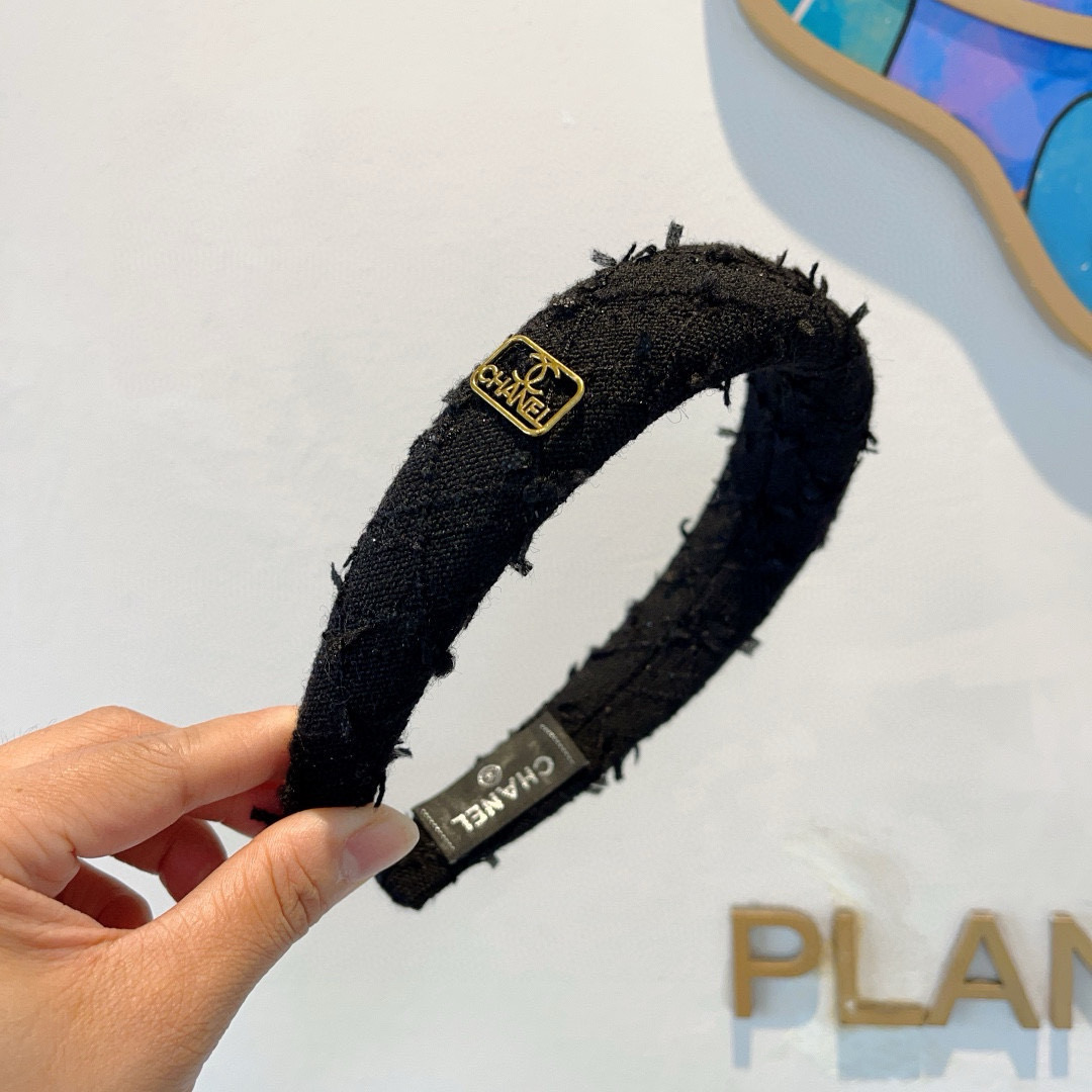 CHANEL シャネル ヘアバンド 本革 通勤 ブラック - 画像 3