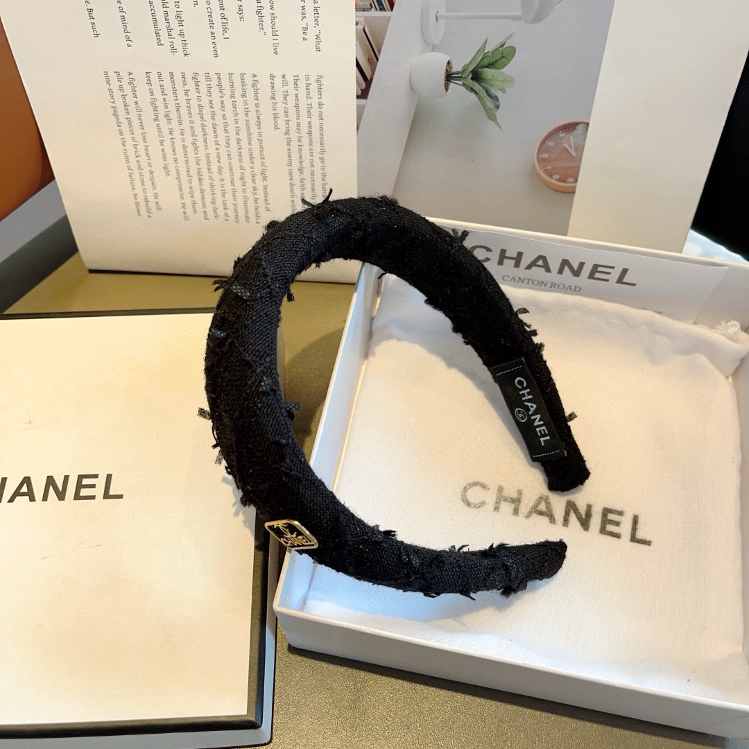 CHANEL シャネル ヘアバンド 本革 通勤 ブラック - 画像 5