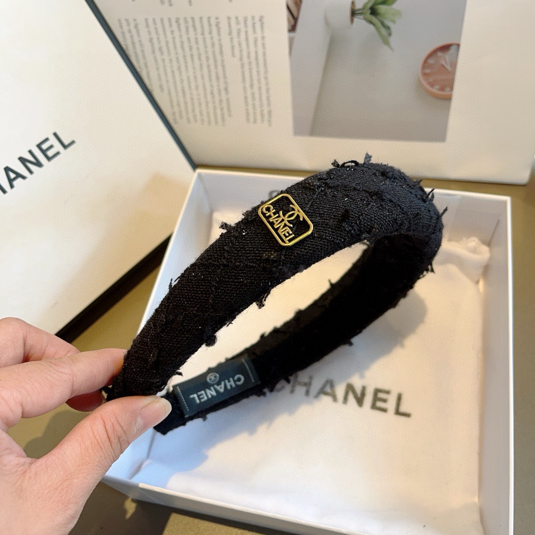 CHANEL シャネル ヘアバンド 本革 通勤 ブラック - 画像 6