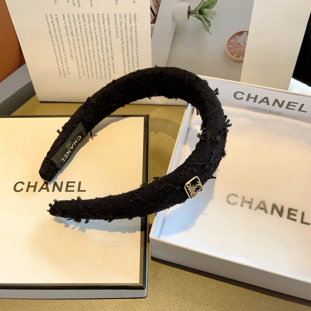 CHANEL シャネル ヘアバンド 本革 通勤 ブラック - 画像 8