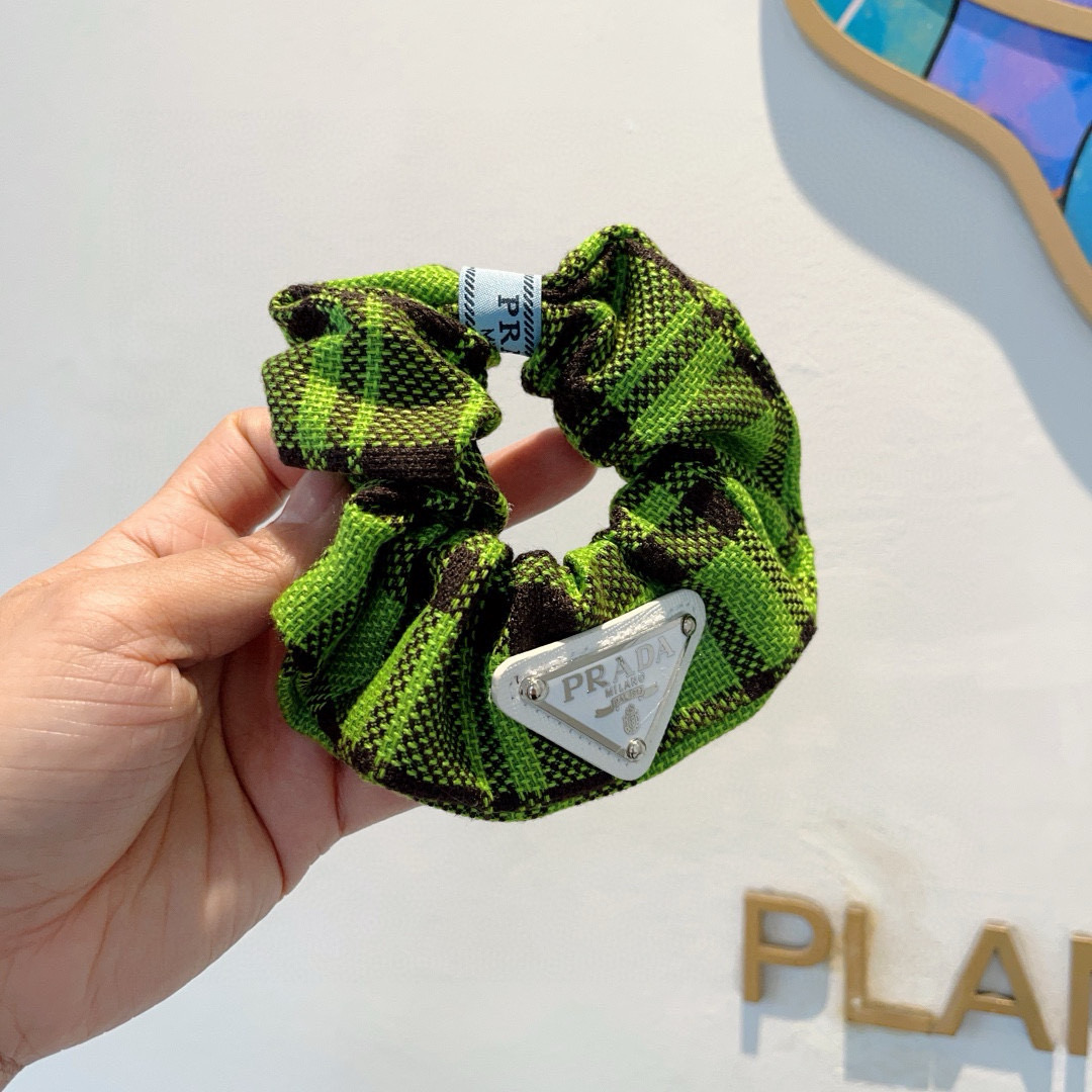 PRADA プラダ ヘアゴム プラダ ミニ triangle ブラック ネイビー グリーン