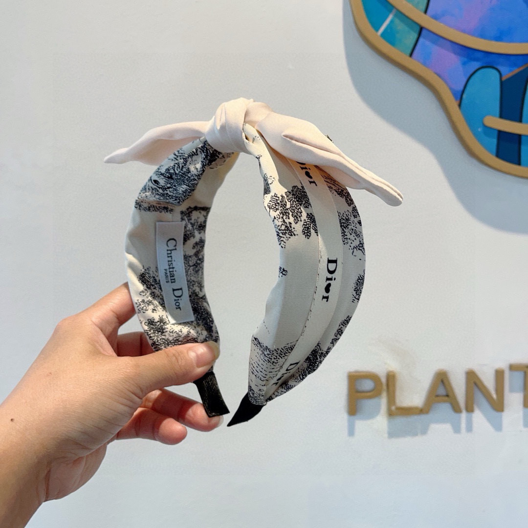 DIOR ディオール ヘアアクセサリー ファッション ブランド プリント ベージュ全2色 - 画像 2