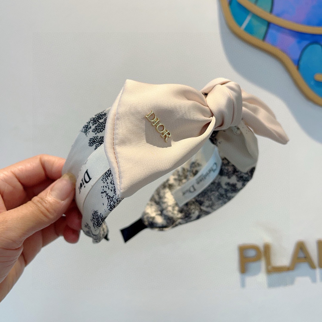 DIOR ディオール ヘアアクセサリー ファッション ブランド プリント ベージュ全2色 - 画像 3