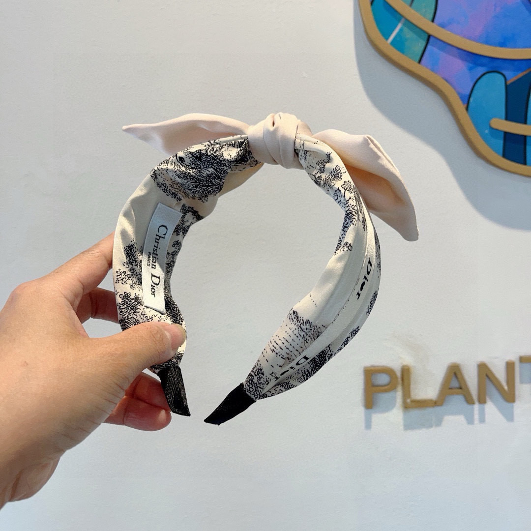 DIOR ディオール ヘアアクセサリー ファッション ブランド プリント ベージュ全2色 - 画像 4