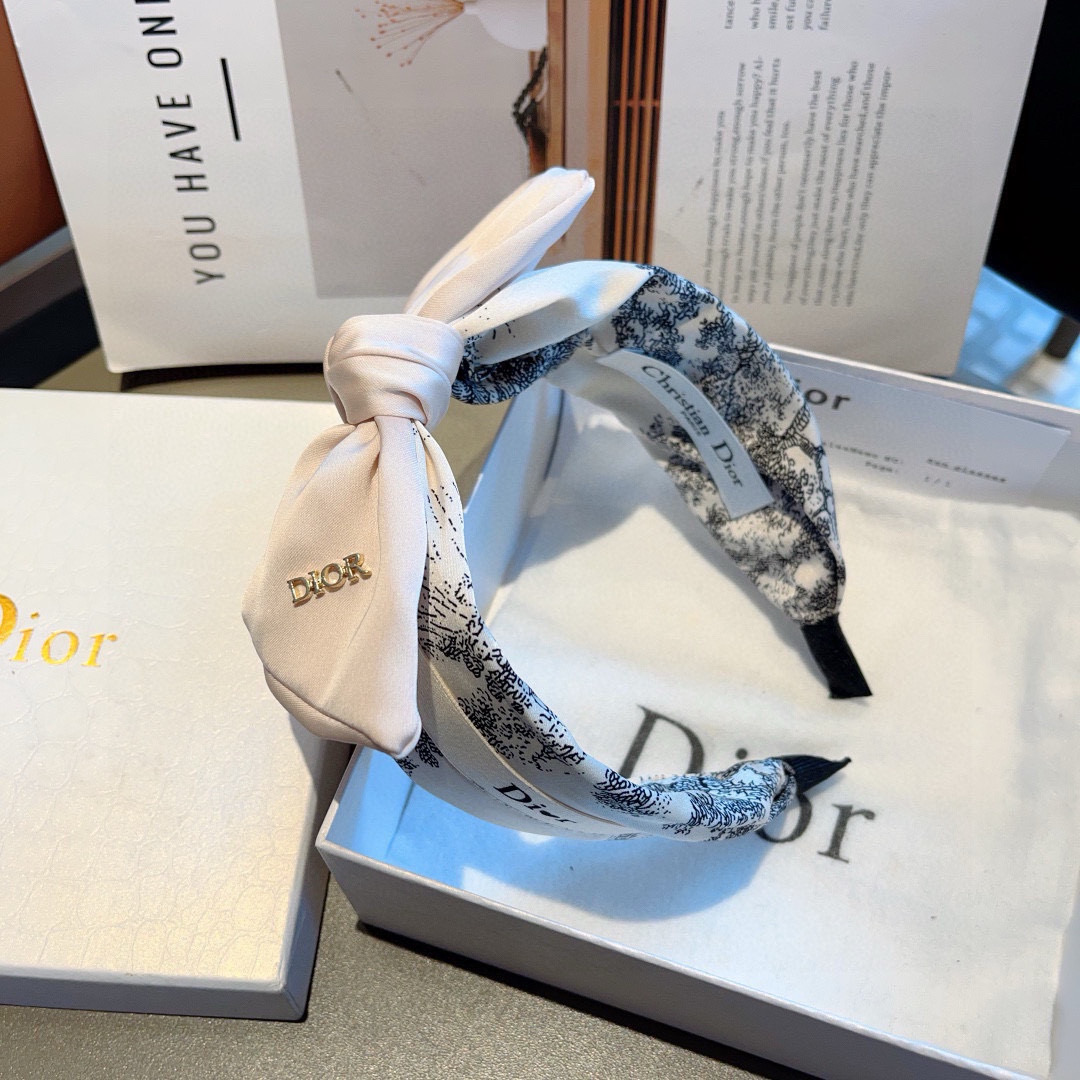 DIOR ディオール ヘアアクセサリー ファッション ブランド プリント ベージュ全2色 - 画像 5