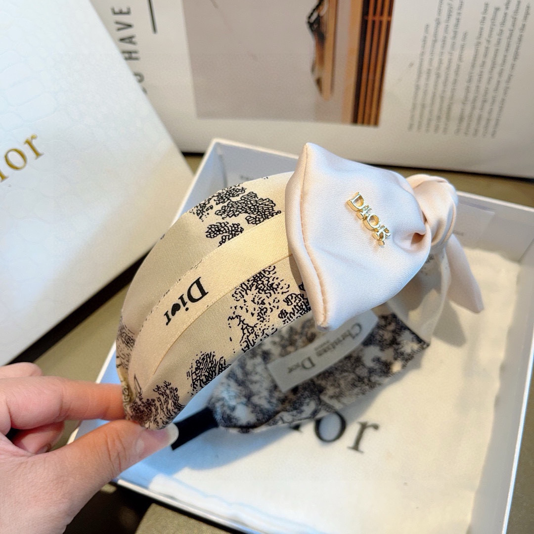 DIOR ディオール ヘアアクセサリー ファッション ブランド プリント ベージュ全2色 - 画像 6