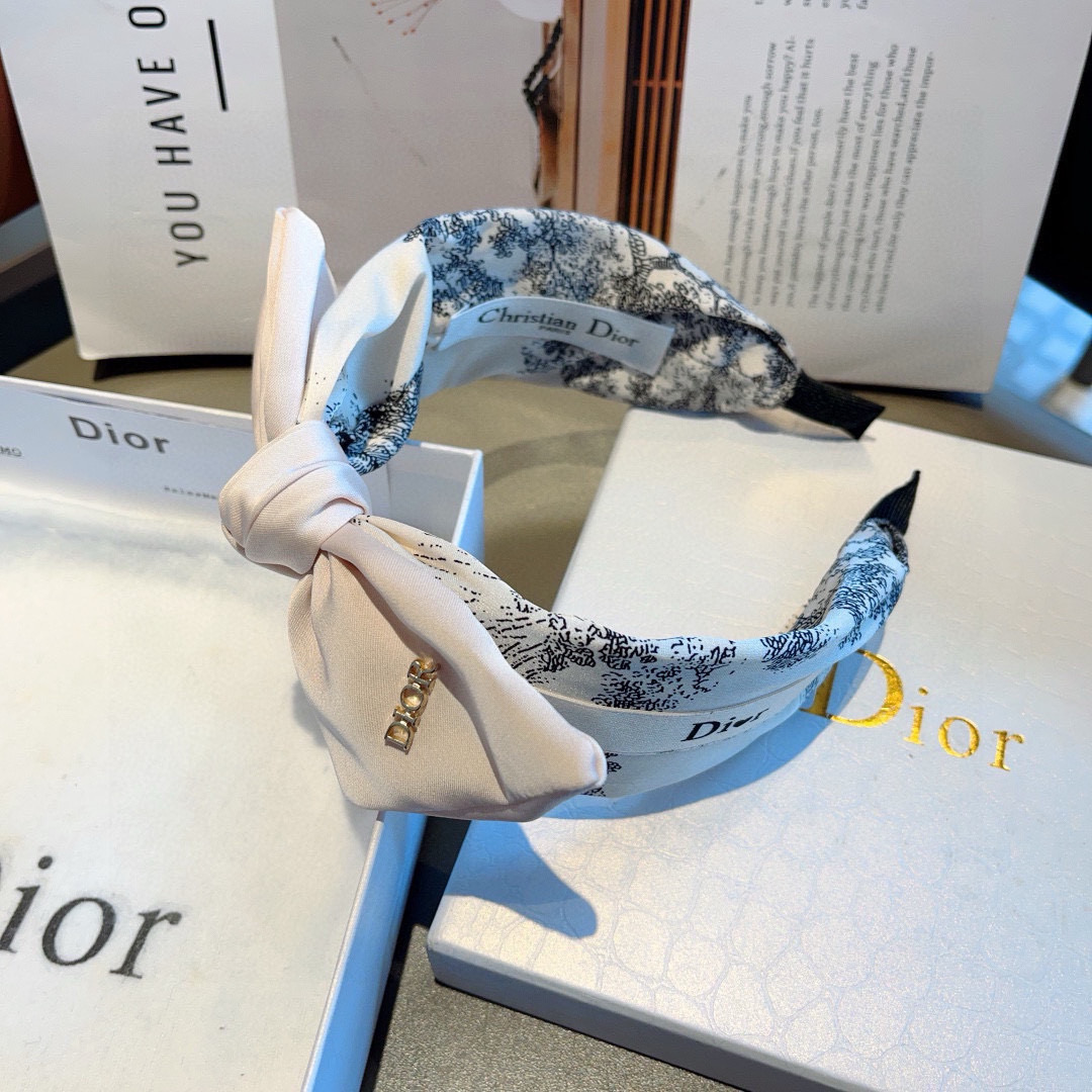 DIOR ディオール ヘアアクセサリー ファッション ブランド プリント ベージュ全2色 - 画像 7