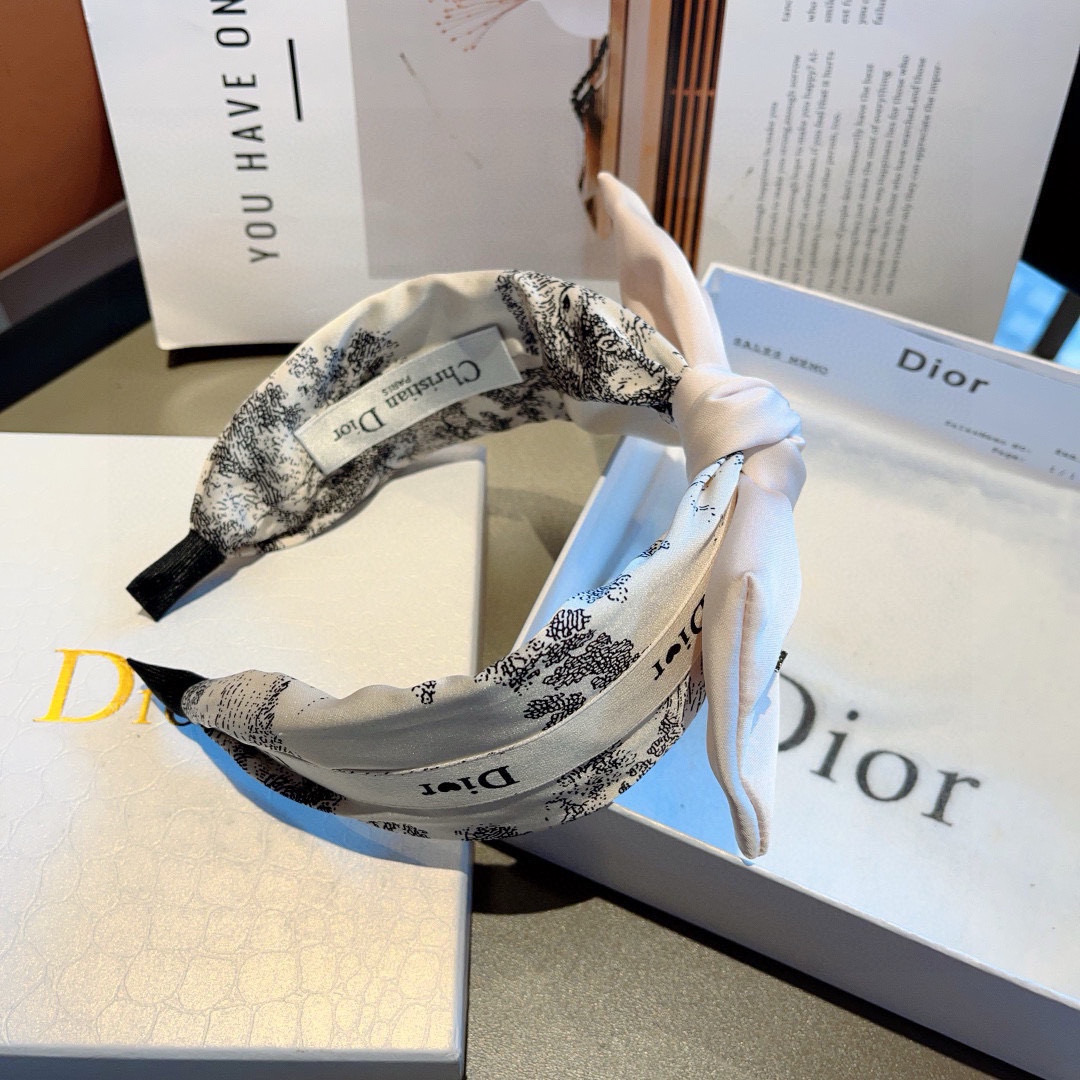 DIOR ディオール ヘアアクセサリー ファッション ブランド プリント ベージュ全2色 - 画像 8