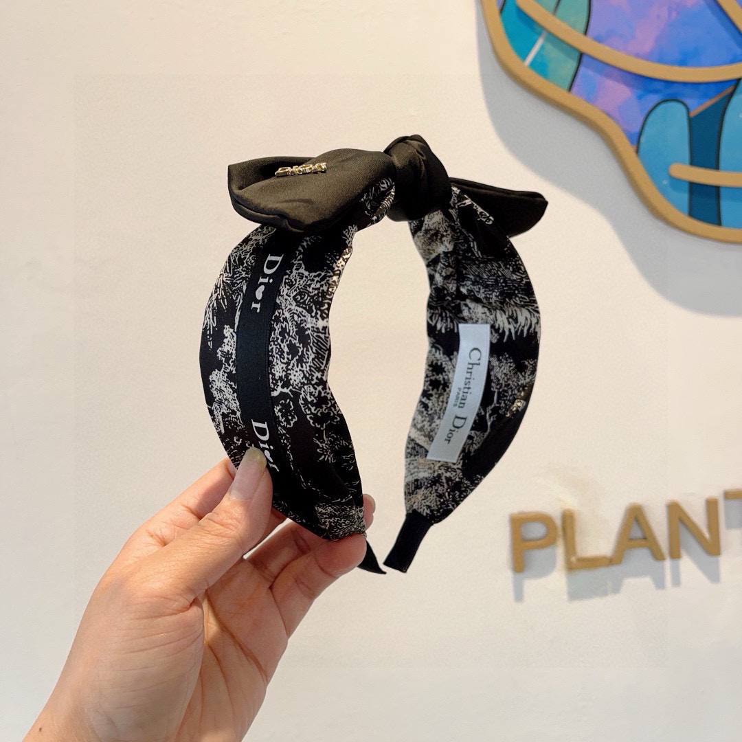 DIOR ディオール ヘアバンド ディオール ロゴ ブランド ブラック ホワイト 全2色