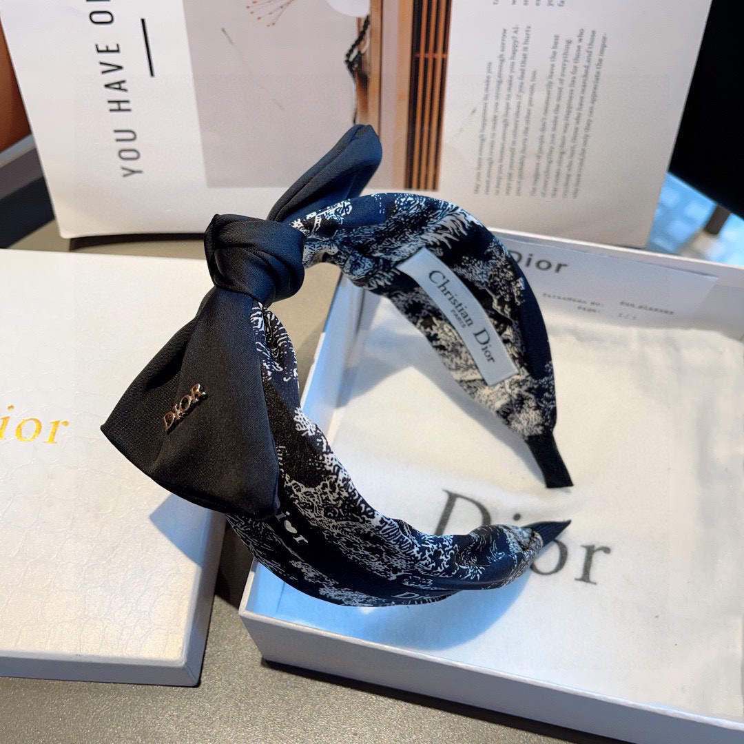 DIOR ディオール ヘアバンド ディオール ロゴ ブランド ブラック ホワイト 全2色 - 画像 5