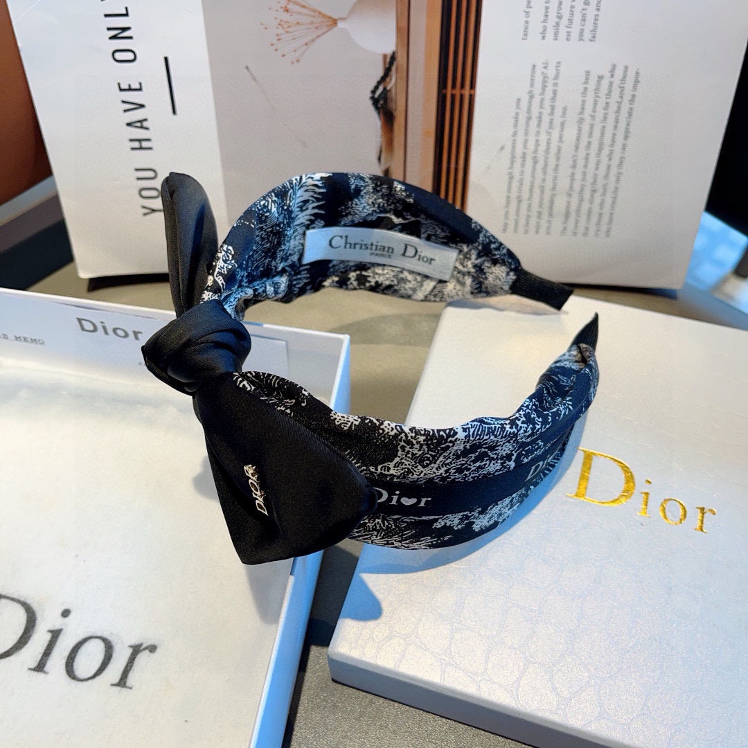 DIOR ディオール ヘアバンド ディオール ロゴ ブランド ブラック ホワイト 全2色 - 画像 7