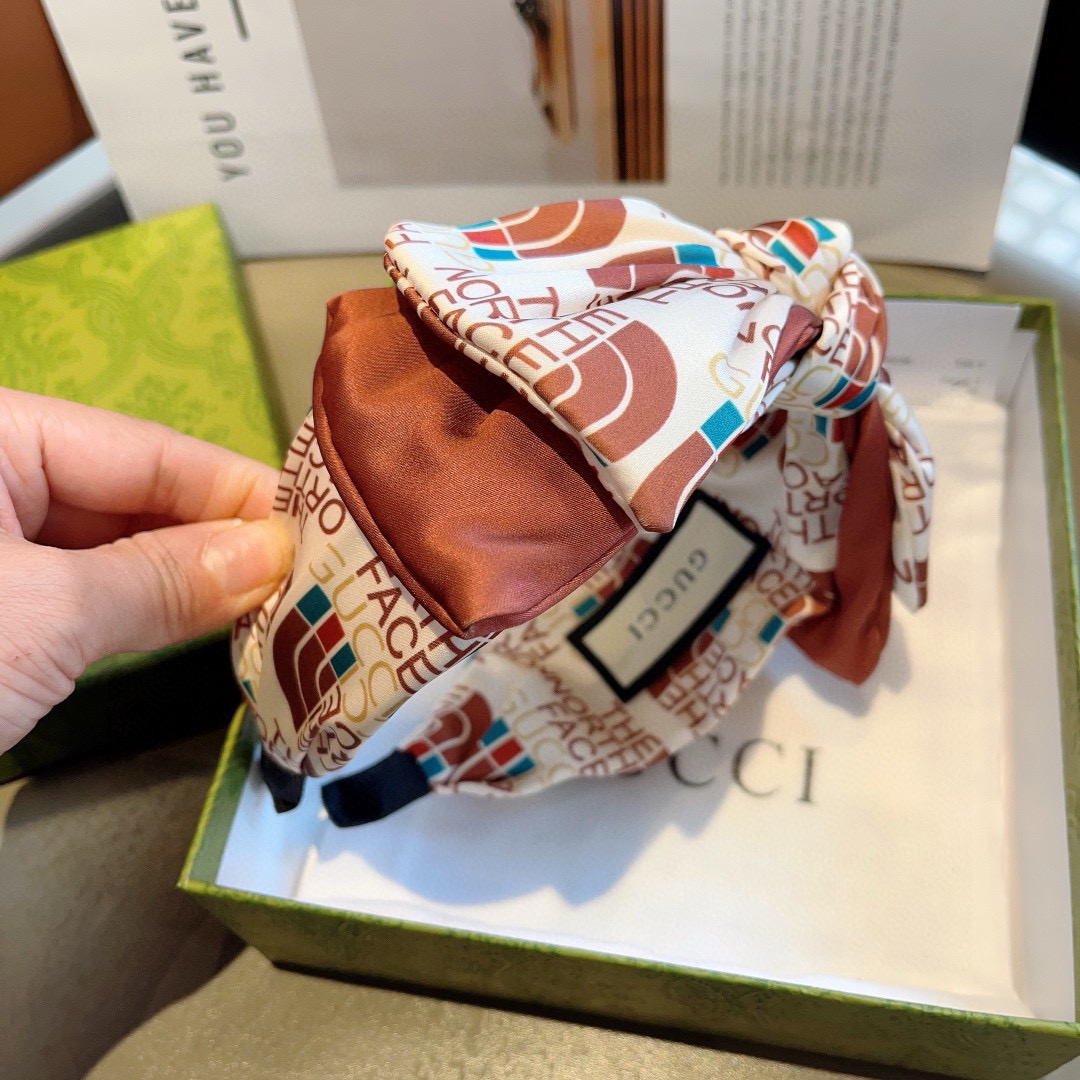 GUCCI グッチ ヘアアクセント シルク 本革 ブラック 全1色 - 画像 7