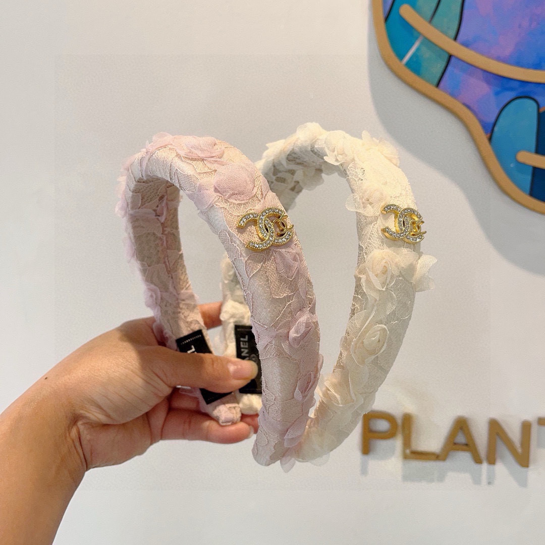 CHANEL シャネル ヘッドバンド レース 通勤 通学 ブラック ホワイト 全2色 - 画像 9