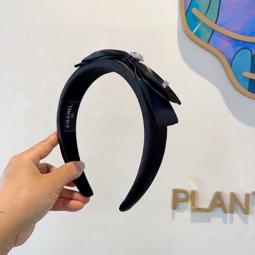 CHANEL シャネル ヘアアクセント ファッション シルク ブラック