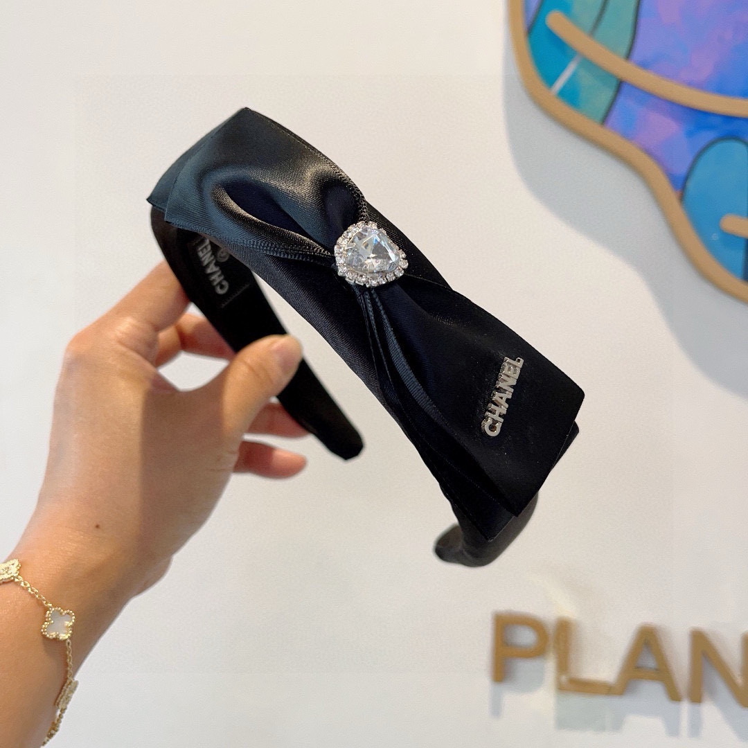 CHANEL シャネル ヘアアクセント ファッション シルク ブラック - 画像 3