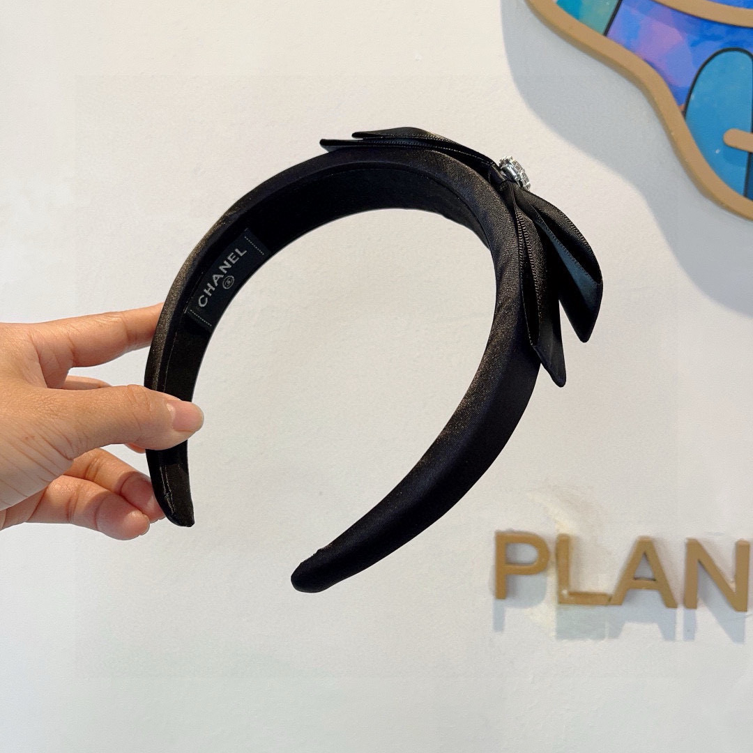 CHANEL シャネル ヘアアクセント ファッション シルク ブラック - 画像 4