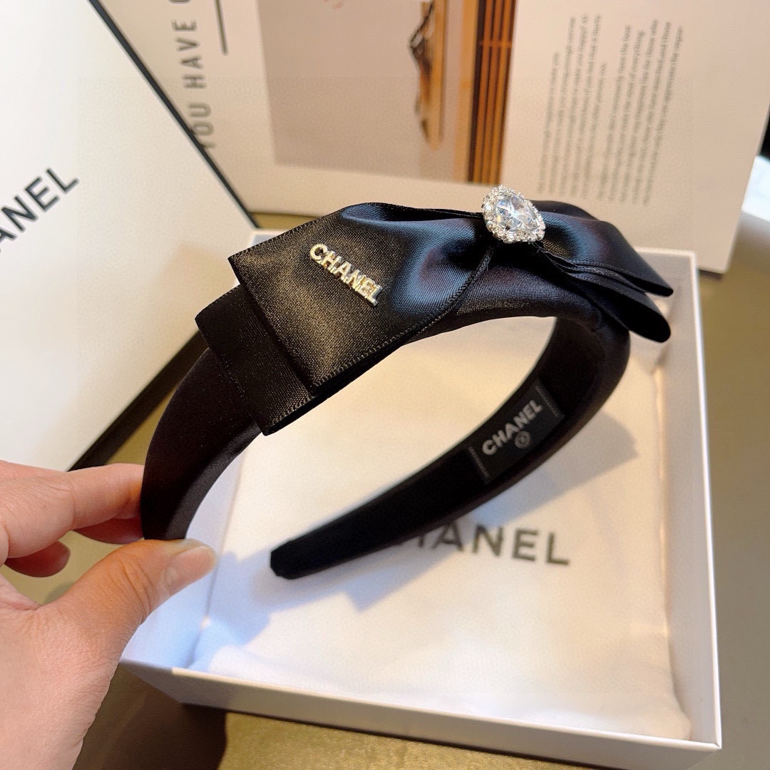 CHANEL シャネル ヘアアクセント ファッション シルク ブラック - 画像 6