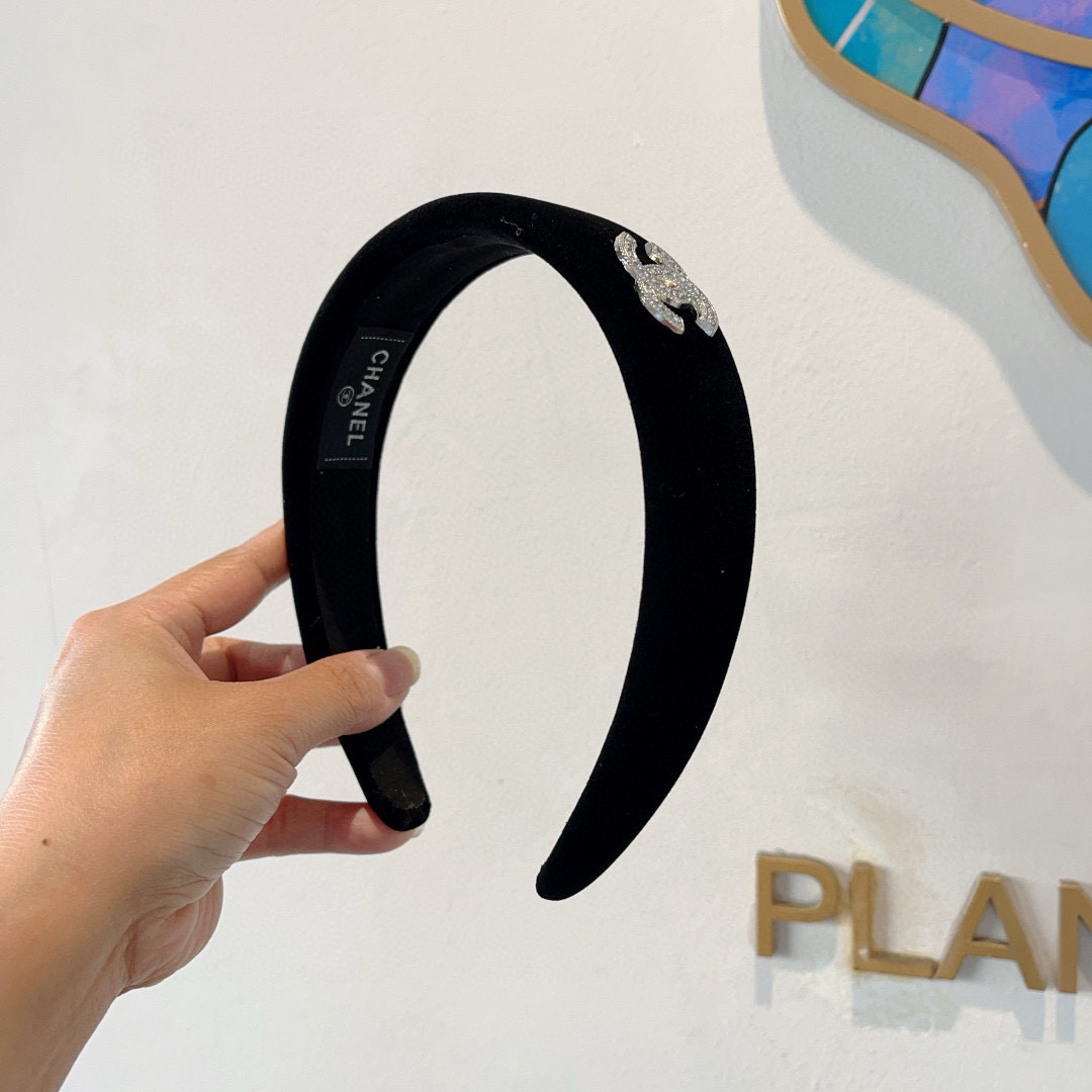 CHANEL シャネル ヘアバンド 本革 ブラック 全2色 - 画像 2