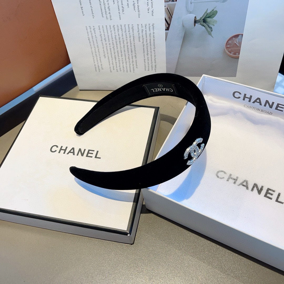 CHANEL シャネル ヘアバンド 本革 ブラック 全2色 - 画像 8