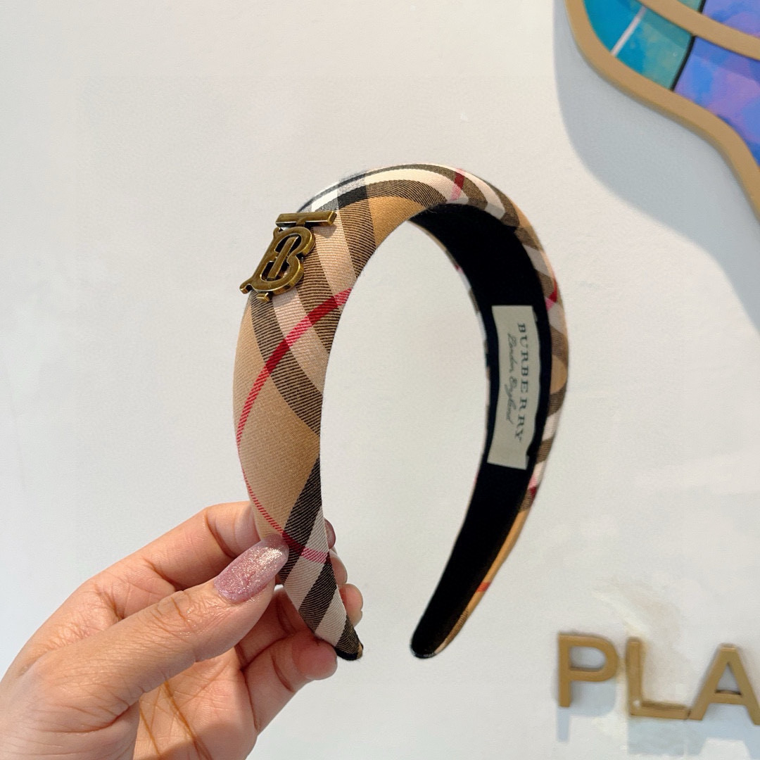 BURBERRY バーバリー ヘアバンド バーバリーロゴ ベージュ 全3色