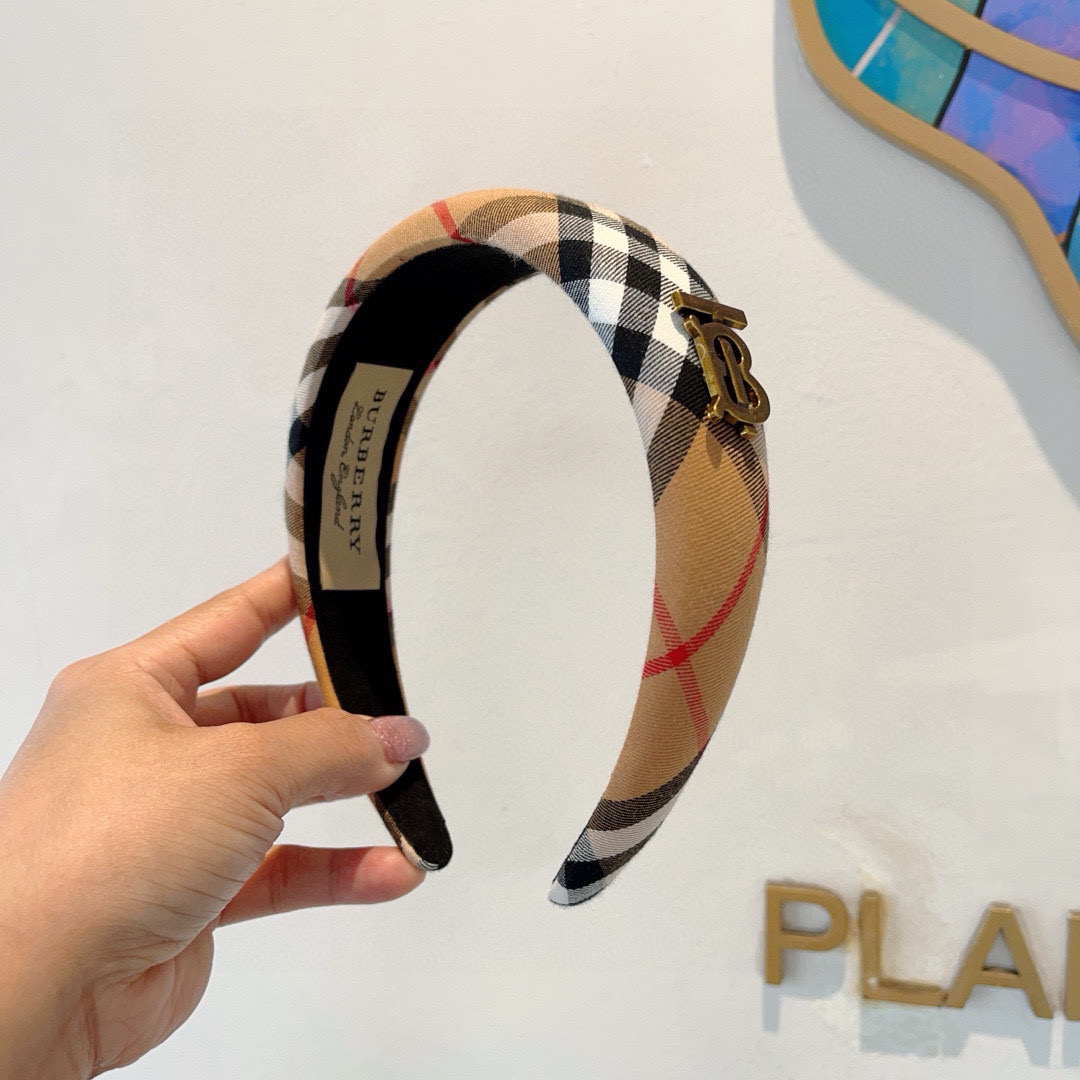 BURBERRY バーバリー ヘアバンド バーバリーロゴ ベージュ 全3色 - 画像 2