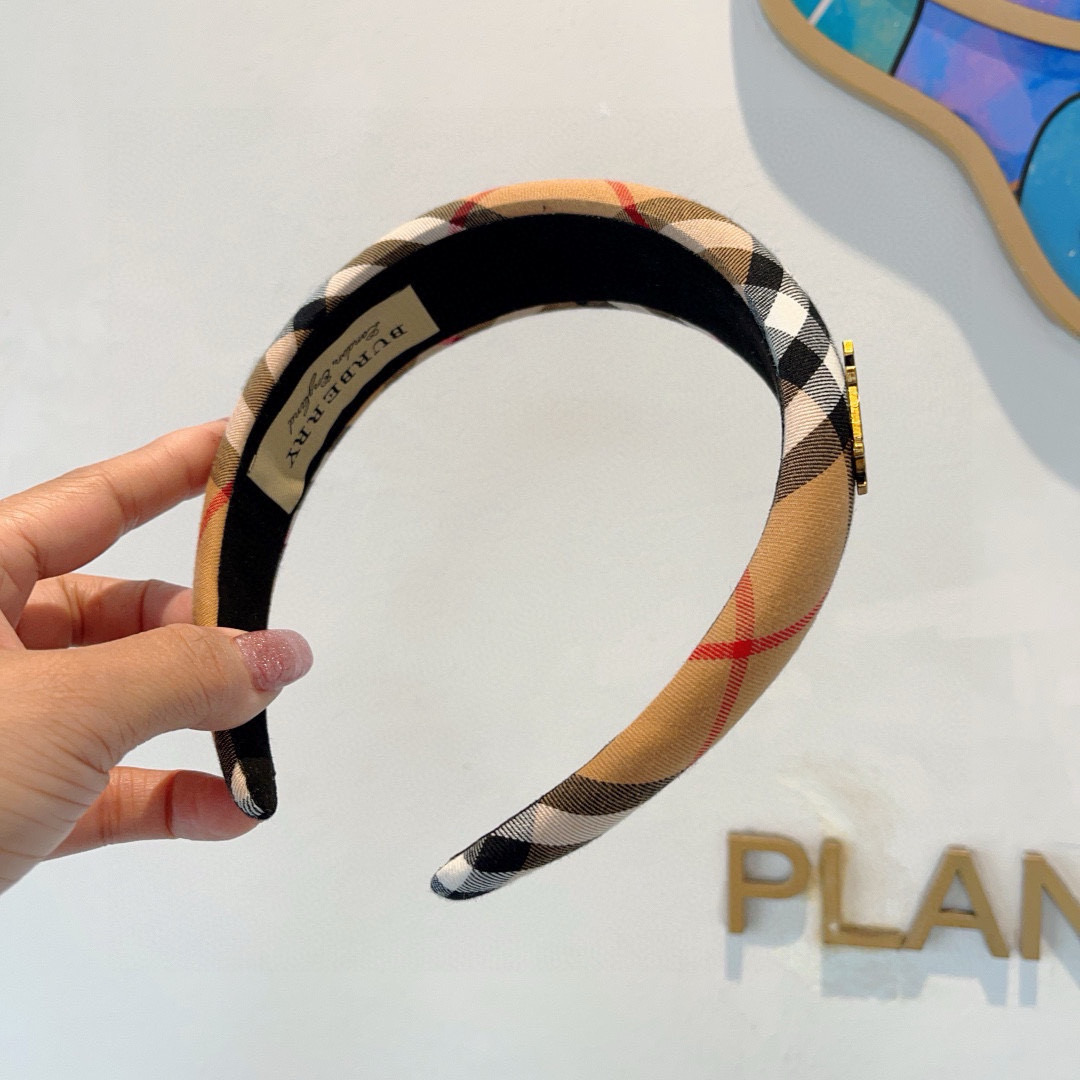 BURBERRY バーバリー ヘアバンド バーバリーロゴ ベージュ 全3色 - 画像 4