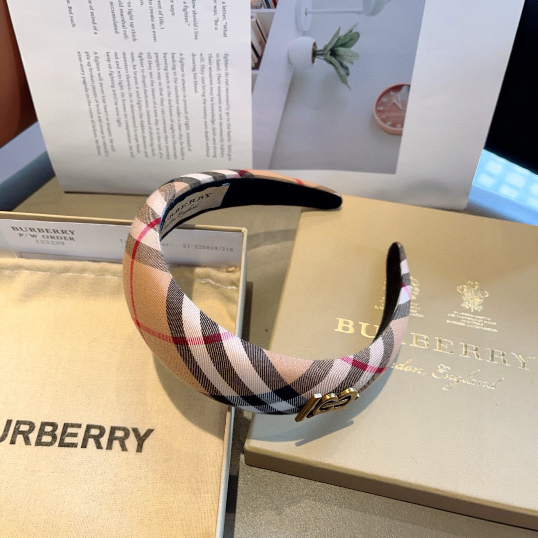 BURBERRY バーバリー ヘアバンド バーバリーロゴ ベージュ 全3色 - 画像 7