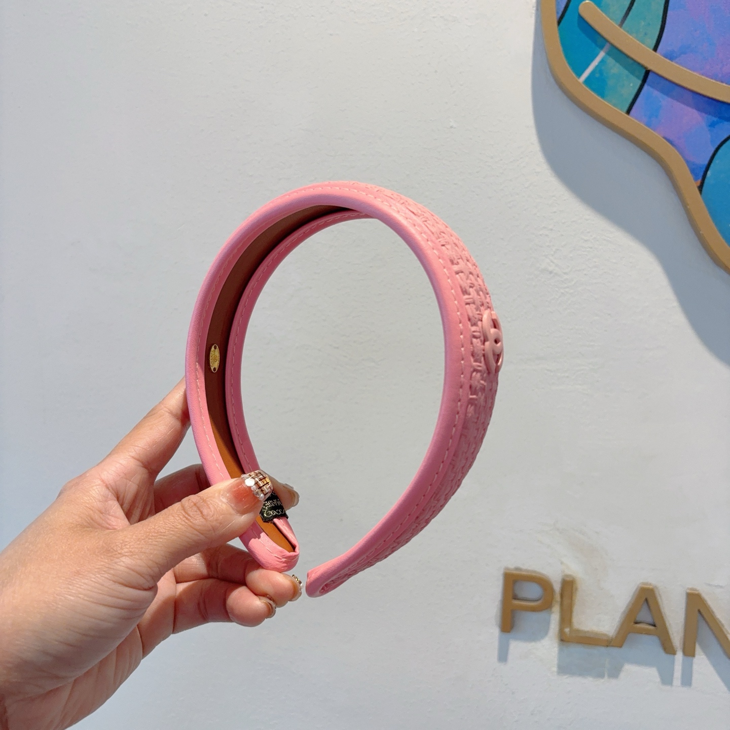 CHANEL シャネル ヘアバンド 本革 ブランド アンダーヘアバンド ピンク ホワイト ブラック 全3色 - 画像 3