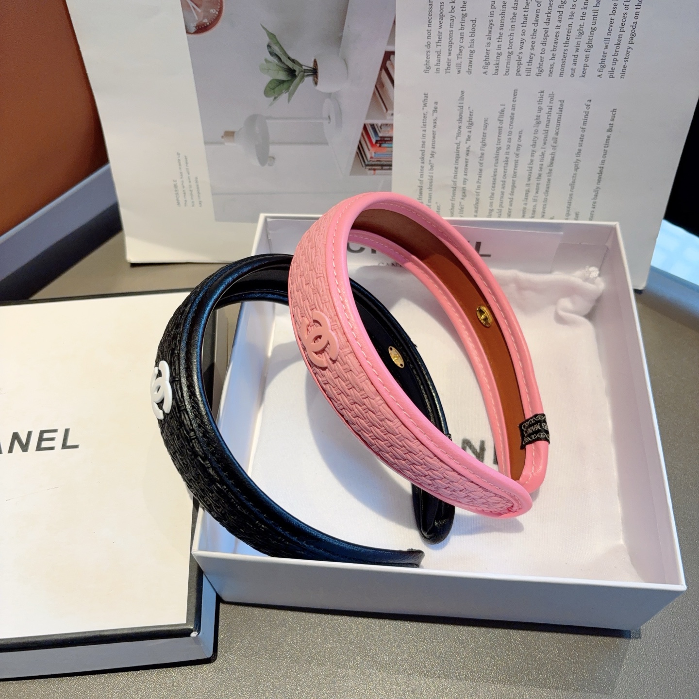 CHANEL シャネル ヘアバンド 本革 ファッション 通勤 全3色 - 画像 4