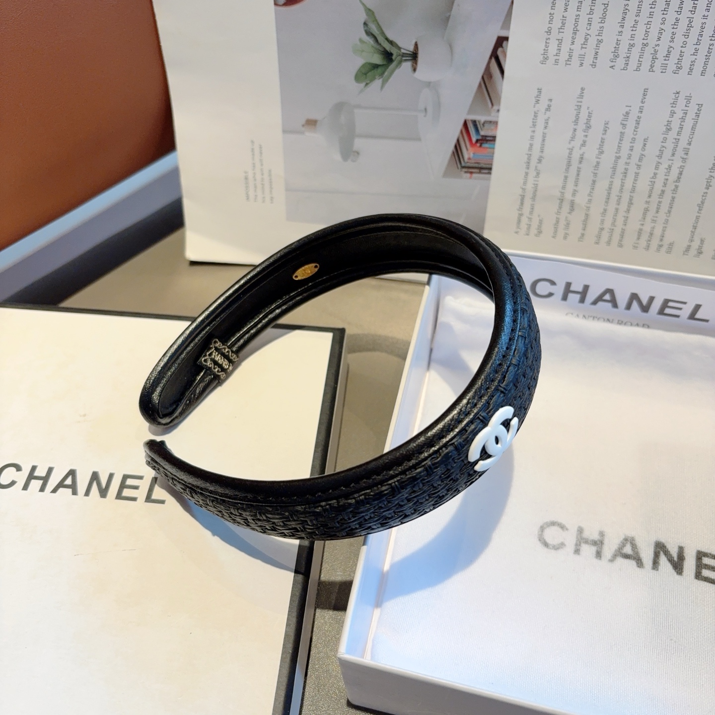 CHANEL シャネル ヘアバンド 本革 ファッション 通勤 全3色 - 画像 6