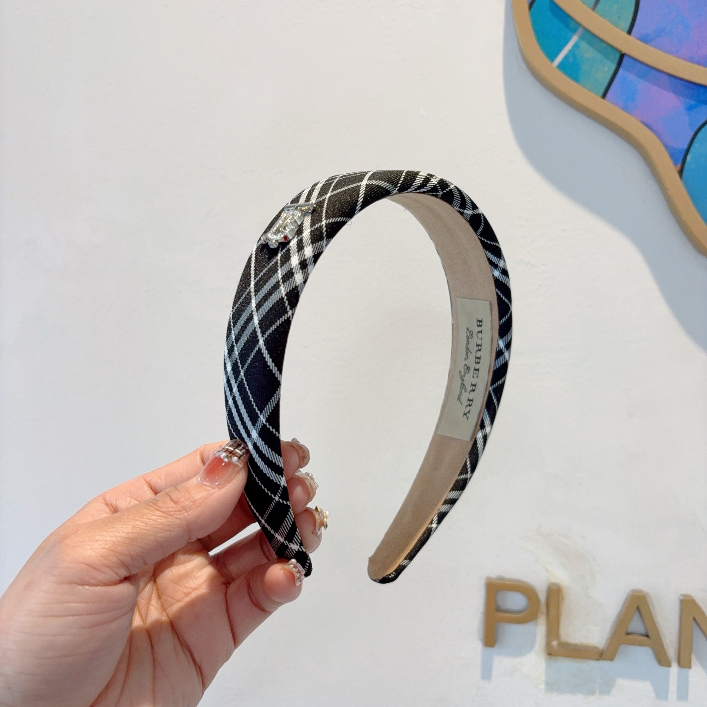BURBERRY バーバリー ヘアアクセサリー プラットフォームヘッドバンド ブラック 全2色