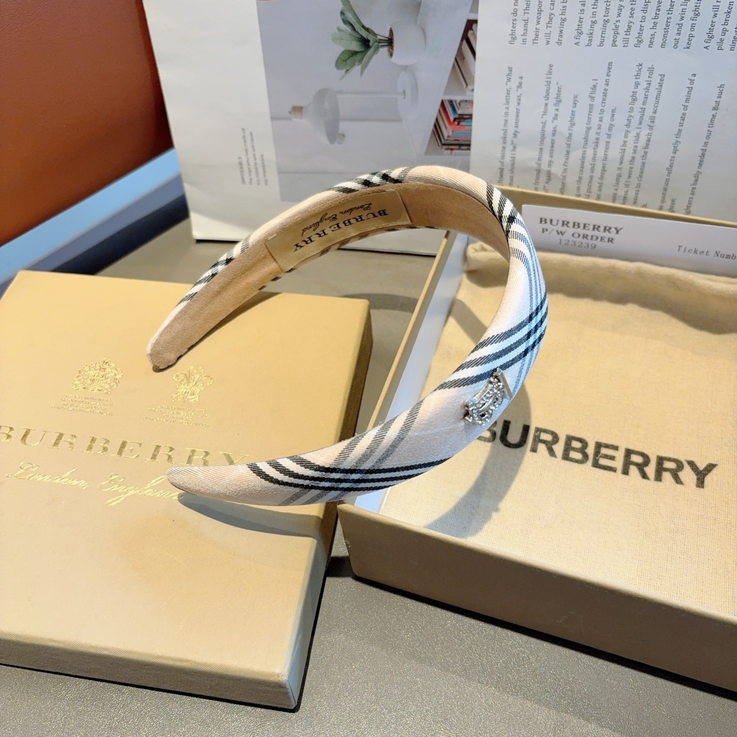 BURBERRY バーバリー ウエストバンド ブランド チェック柄 通勤 通学 ブラック ホワイト 2色展開 - 画像 8