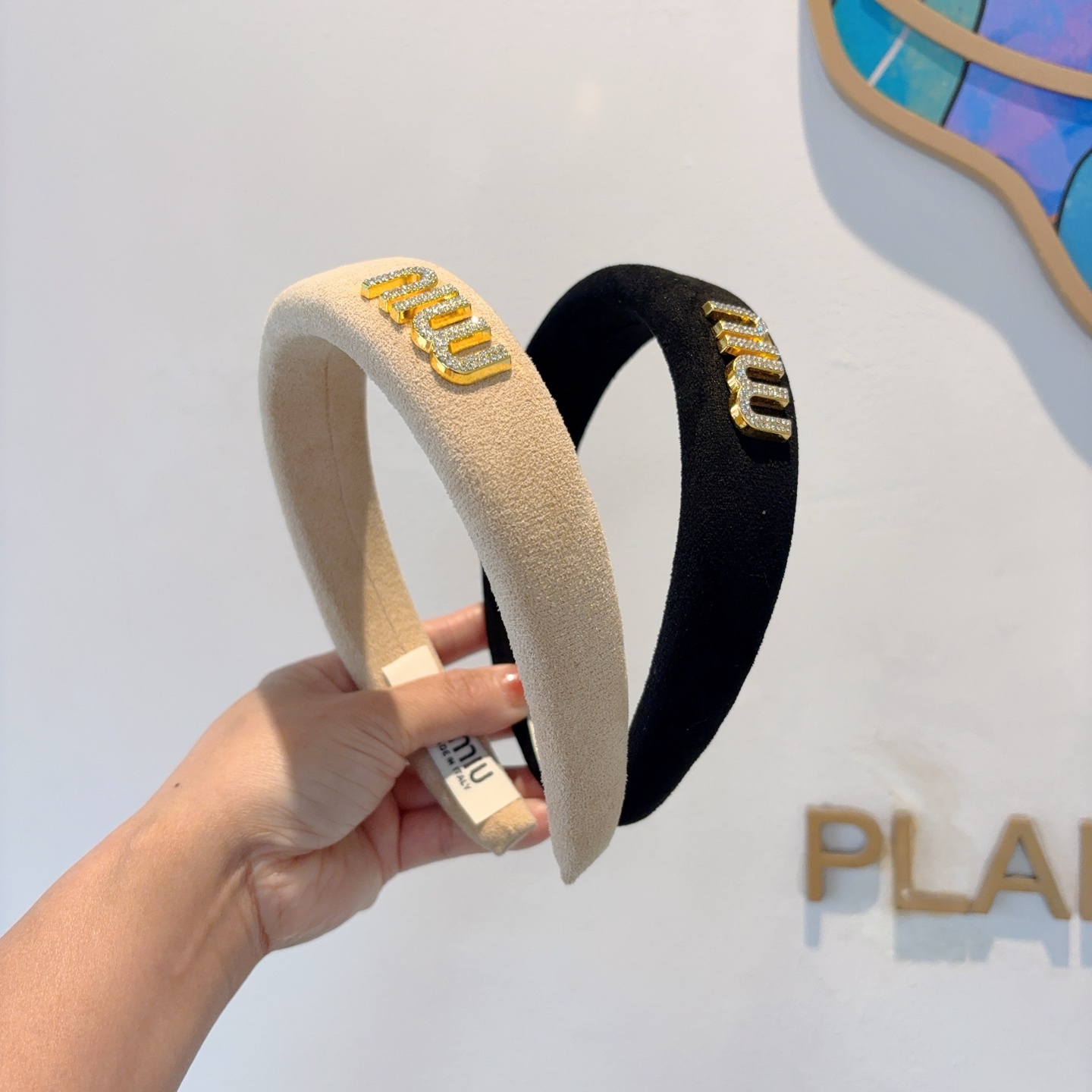 MIU MIU ミウ ヘアバンド ミュウミュウ ブラック ベージュ - 画像 9